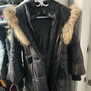 mackage long fur parka L